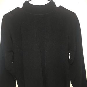 Talbots black mock neck long sleeve shirt